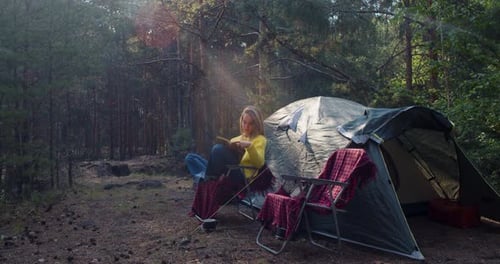 Solitude in the Woods with a Book