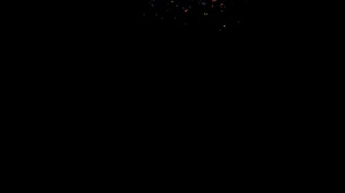 Colorful Confetti Falling on Black Background for Celebrations