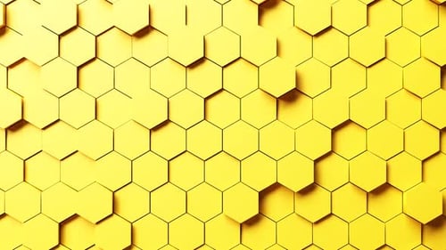 Vibrant Yellow Hexagonal Pattern