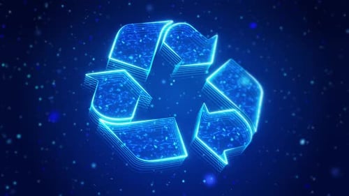 Recycle Digital Technology Virtueller Bildschirm HUD Hologramm Hi Tech Concept
