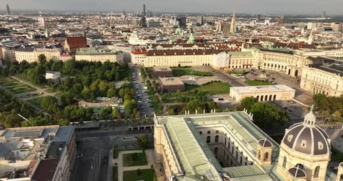 Aerial View of Vienna Vienna Aerial Panorama Vienna Skyline From Aerial Fly Wien Downtown Landscape