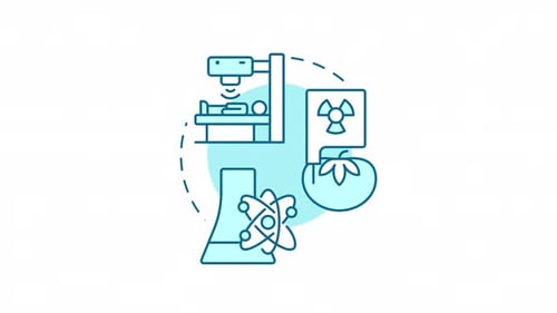 Nuclear science application cases animated onboarding mobile app screens