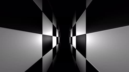 4 K Endloser Checker-Tunnel