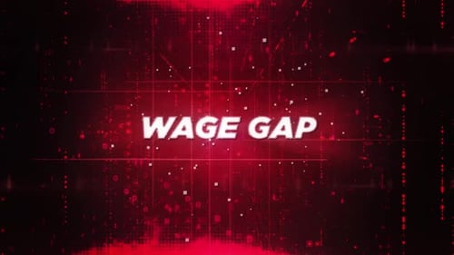 Wage Gap Word Matrix Hi Tech Background
