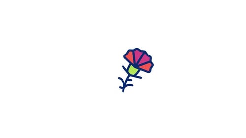 Icono animado de clavel
