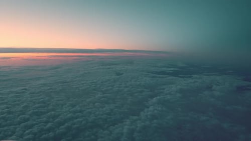 Aerial View of Cloudscape at Sunrise