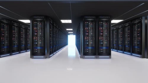 Serverraum eines Rechenzentrums oder ISP