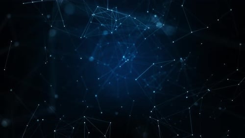 Abstract Plexus Blue Geometrical Shapes Connection Web Concept Digital Technology