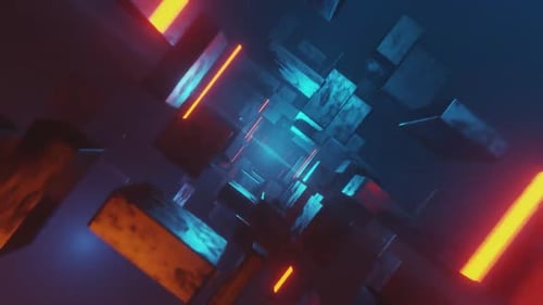 Partículas brilhantes iluminam fundo de movimento