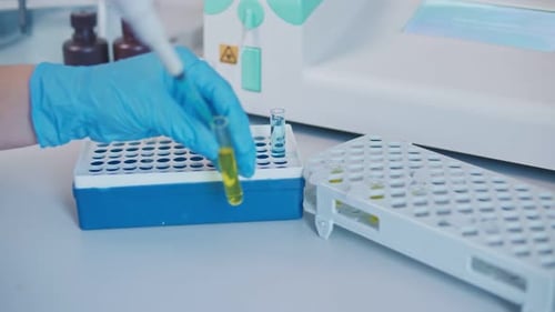 Laboratory Work with Test Tubes and Pipette