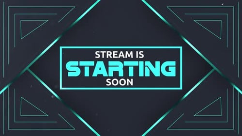 Geometric Stream Starting Soon Screen Animation
