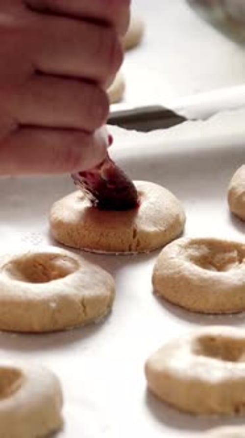 Vertical View Of Making Cookies