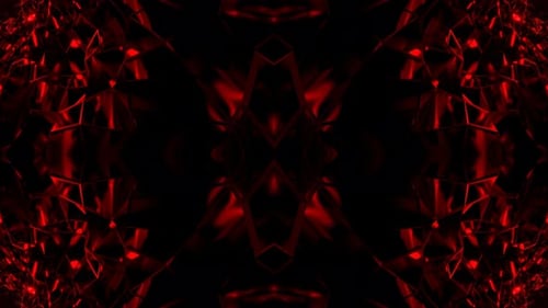 Red Glass Shimmering Kaleidoscope Background Vj Loop In 4K
