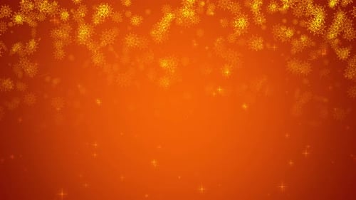 Golden Christmas Snowfall Background Looped V6