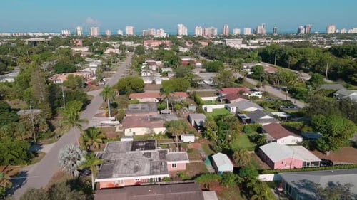 Aerial Shot Suburb in Naples Florida Neighborhoods Real Estate Shot