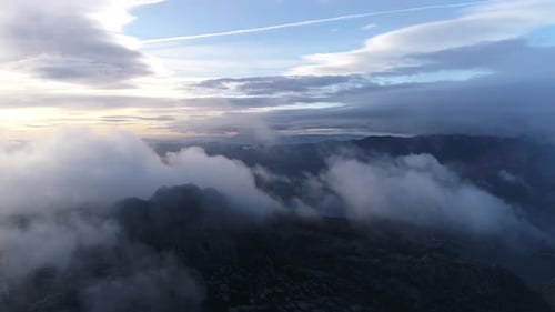Mountain Cloud Top View Landscape