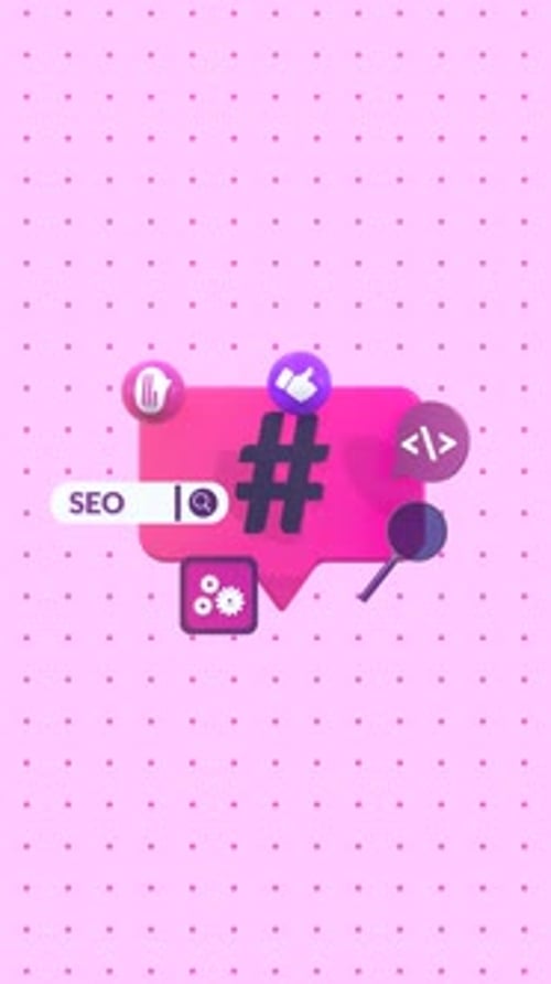 Floating Social Media and Digital Marketing Icons