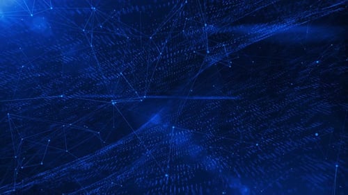 Futuristic Blue Digital Network Connection Background