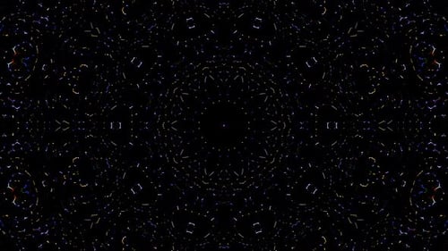 Abstract Glowing Geometric Particles Seamless Loop Background