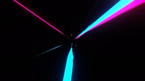Cyan And Pink Abstract Radiant Glow Tunnel Background Vj Loop In 4K