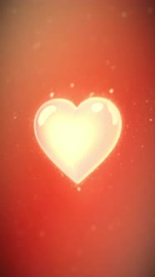 Glühendes Herz der Liebe