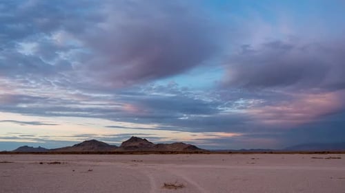 Sunset timelapse overlooking the Utah West desert dry landscape