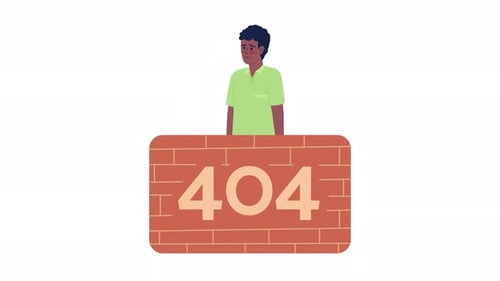 Animierter Brick Wall 404-Fehler