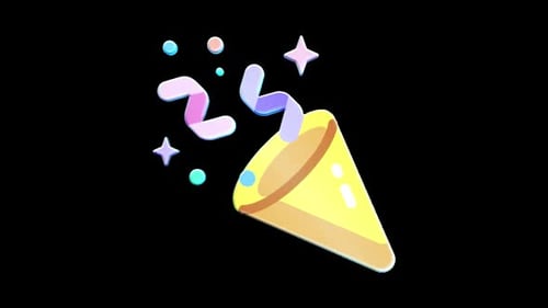 Confetti Birthday And Party Icon Animation