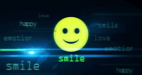 Lächeln, Emoji, Gesicht, Emoticon-Symbol, nahtlose Schleife