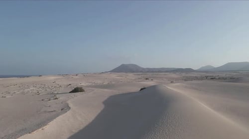 White sand dunes aerial view