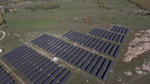 Solarpaneele Luftaufnahme