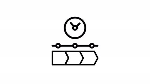 timeline line icon animation