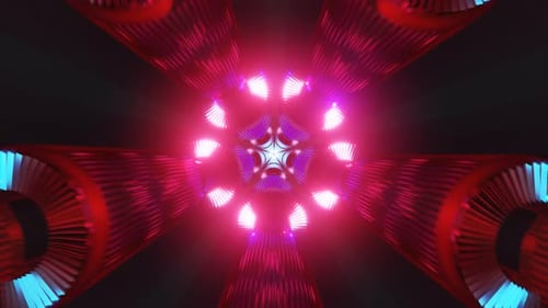 Abstract Strobe Lights with Seamless Geometric Patterns in a Loop