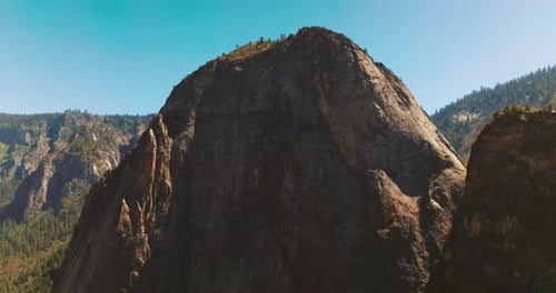 Yosemite natoinal park aerial view. California mountain landscapes.