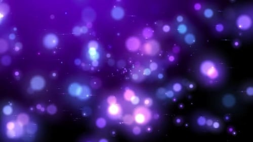 Purple Blue Bokeh Light Animation – Abstract Sparkle Fantasy Background Loop HD