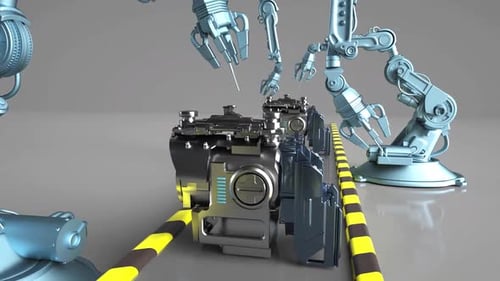 Car Manufacturing on an Automated Robot Arm Assembly Line