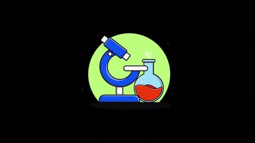 Animated Science Laboratory Equipment Illustration