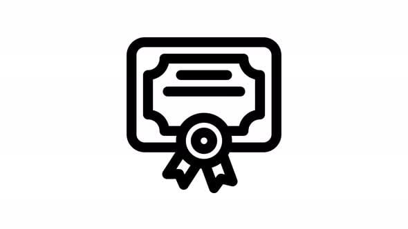 certification line icon animation, Elements Motion Graphics ft ...