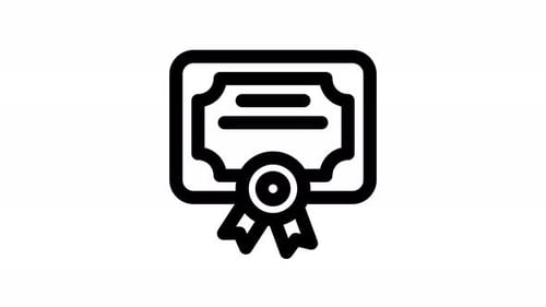 Animated Certificate Award Flat Icon