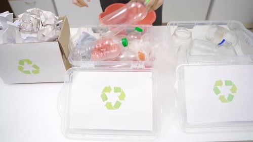 Sorting Waste into Recycling Bins