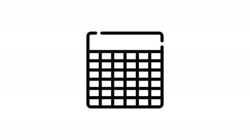 Minimalist Calculator Line Icon Animation