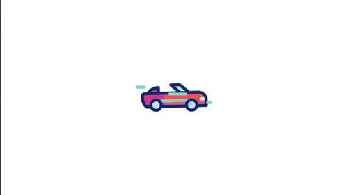 Convertible Car Animated Icon