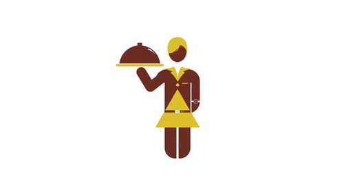 Waiter Waitresses symbol icon animation video