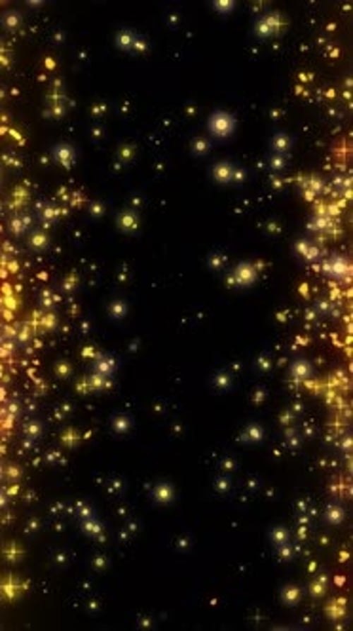 Vertical Golden Twinkle Particles