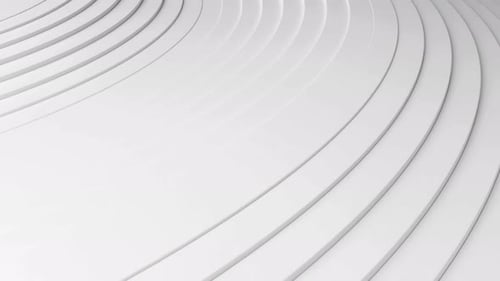 Abstrakter weißer Hintergrund mit wellenförmiger Oberfläche in Bewegung. Loop-Animation