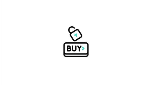Flat Buy Button Lock Animation for Secure Online Shopping