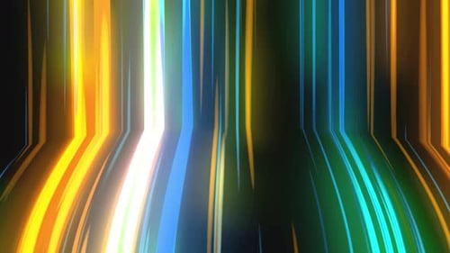 Abstract Neon Glowing Lines Background Animation