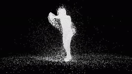 11 Character Dancing White Water Splashes 4K