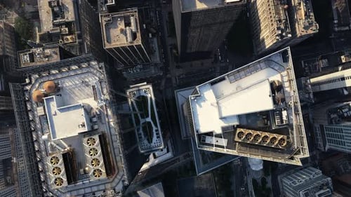 Aerial View of the Bustling World Trade Center in New York City Capturing the Essence of Urban Life