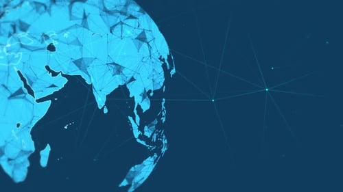 Digital Globe Network Earth Connections Background